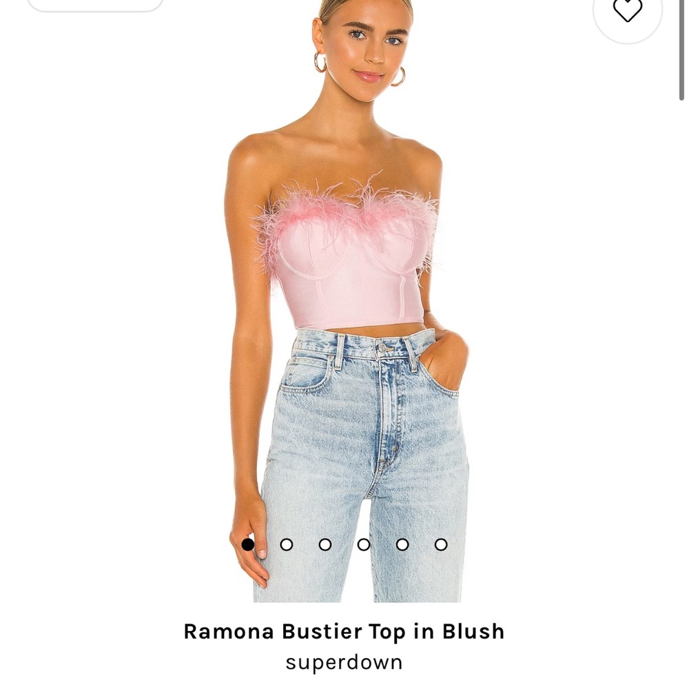 Superdown Ramona Bustier top in blush